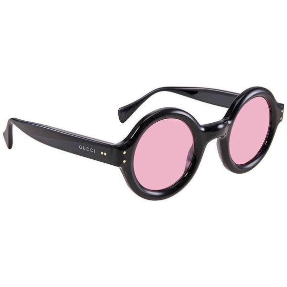 NEW Gucci Pink and Black Round Men's Sunglasses - Picture 1 of 4